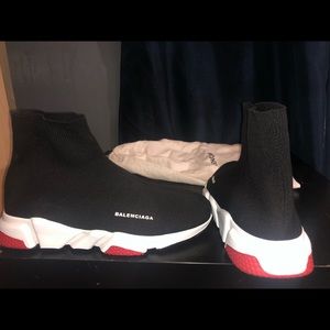 Balenciaga speed trainers red sole - size 11